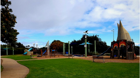 This great playground is a feature of our Frankston beach and creek walk.